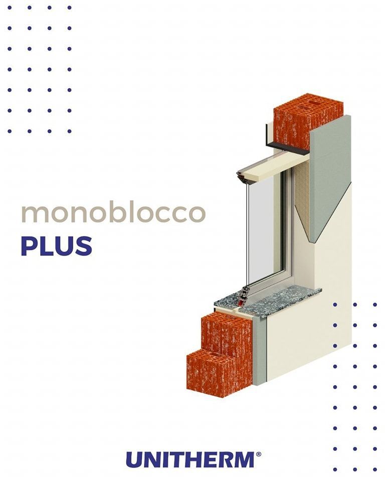 Una foto di una finestra con la scritta monoblocco plus.