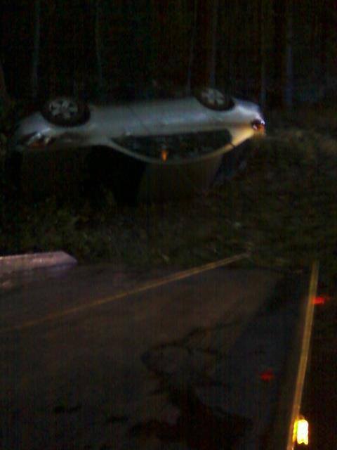 Overturned carr — Pigeon Forge, TN — Carr's Auto Service