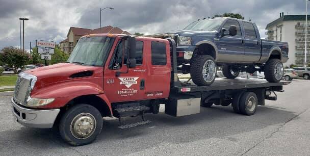 Red tow truck — Pigeon Forge, TN — Carr's Auto Service