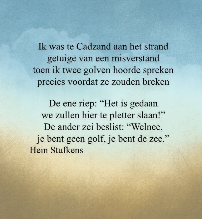 Een gedicht geschreven door Hein Stickens