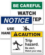 Slip, Trips and Falls Signs