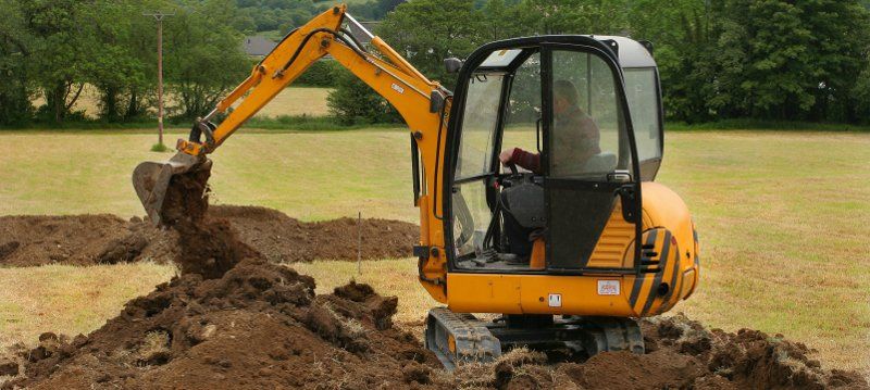 digger digging up the ground