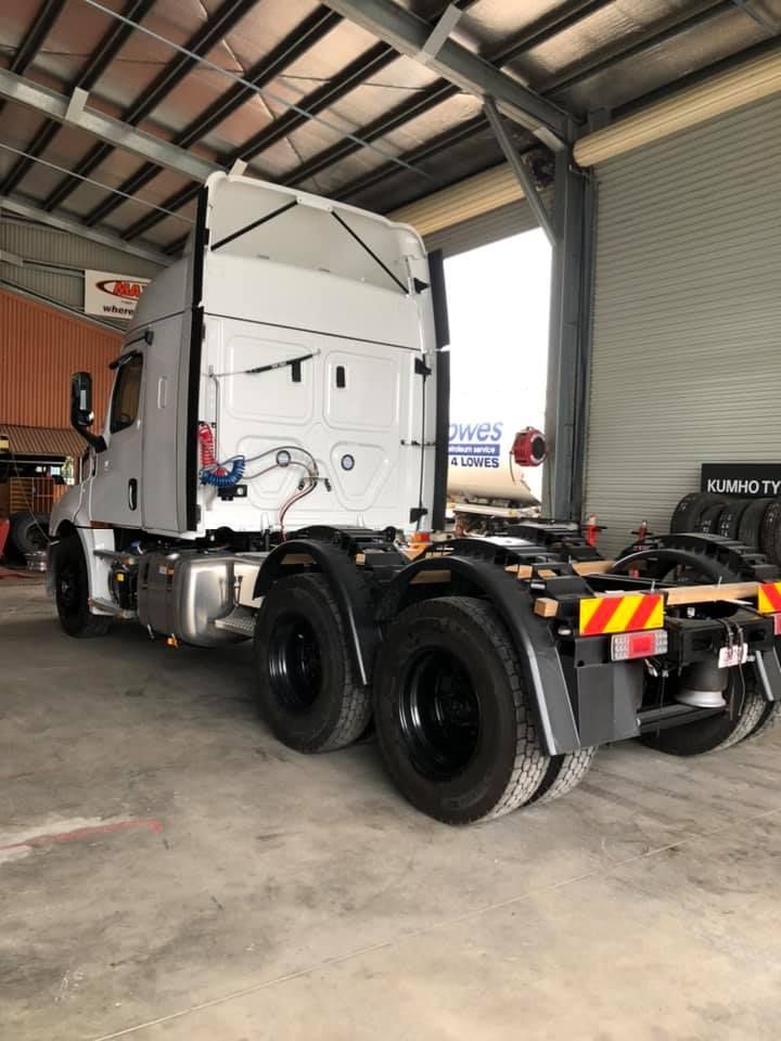 New Tyres Being Fitted On A Heavy Duty Vehicle — Bernie's Tyres In Kawana, QLD