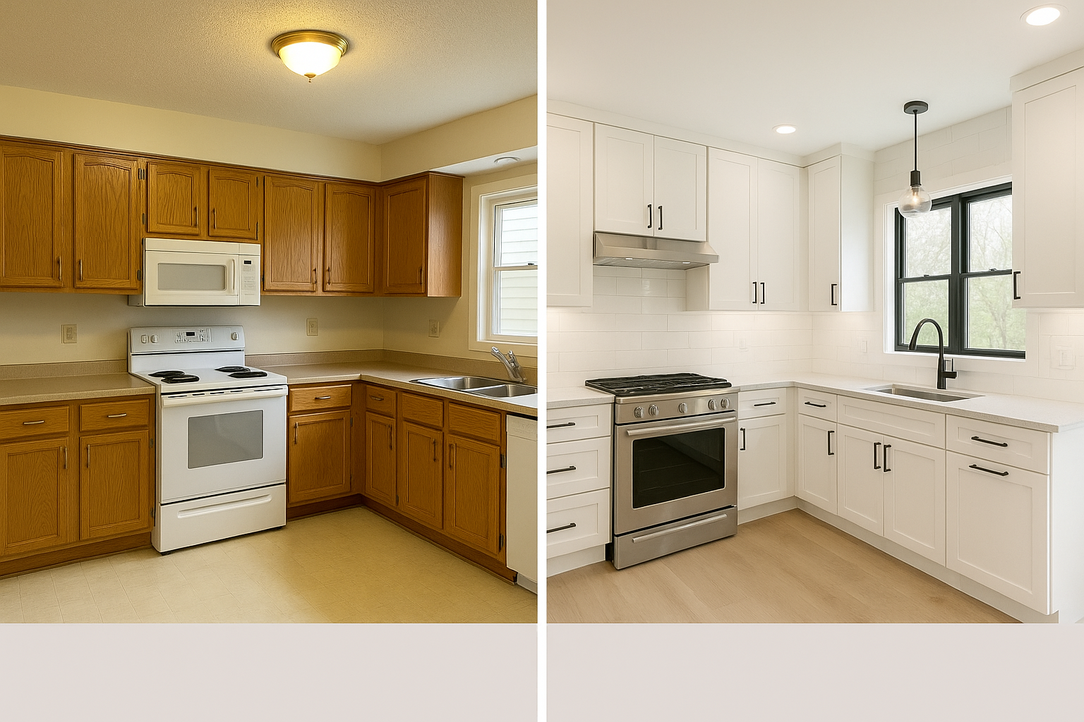 Before and after kitchen update