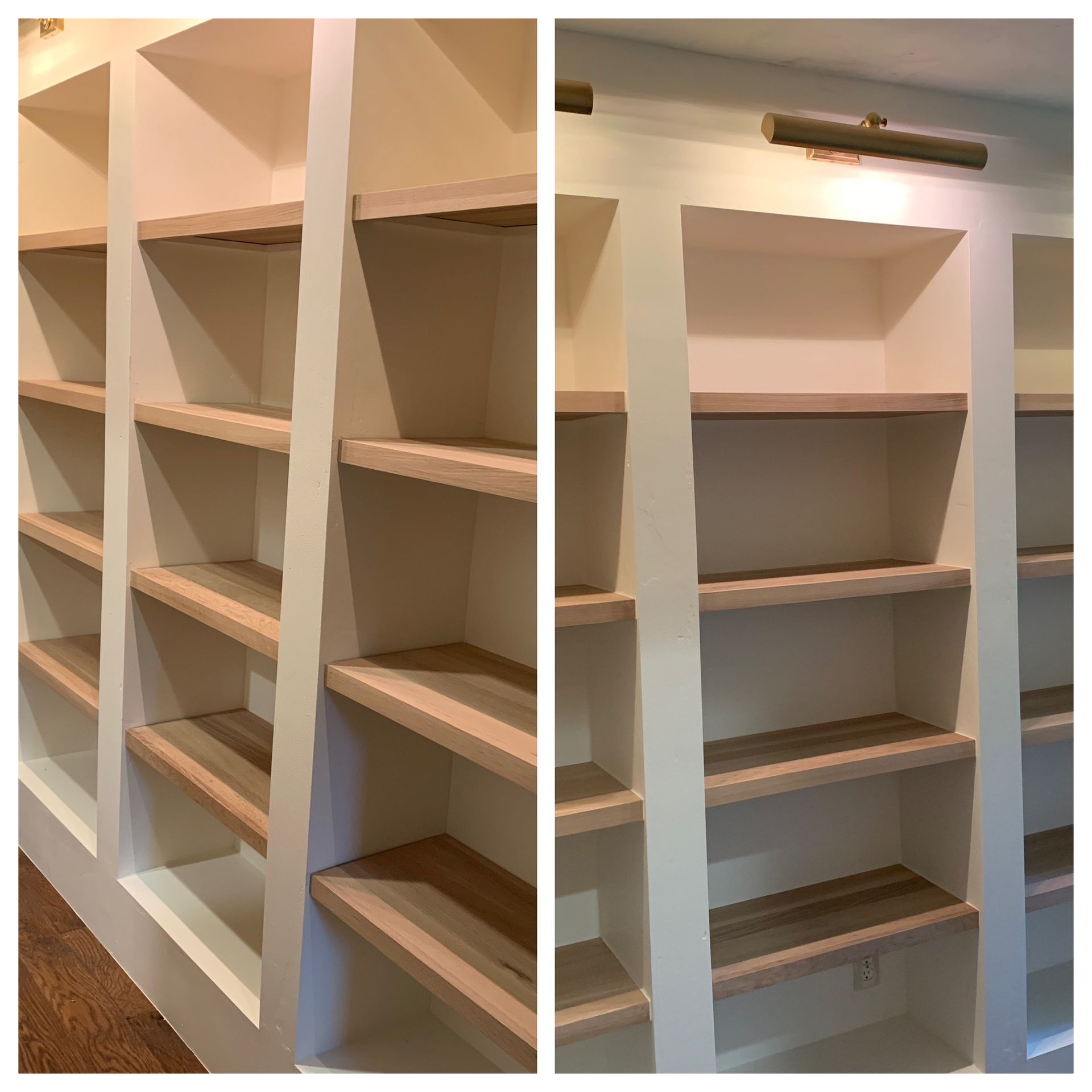 Custom build in shelving