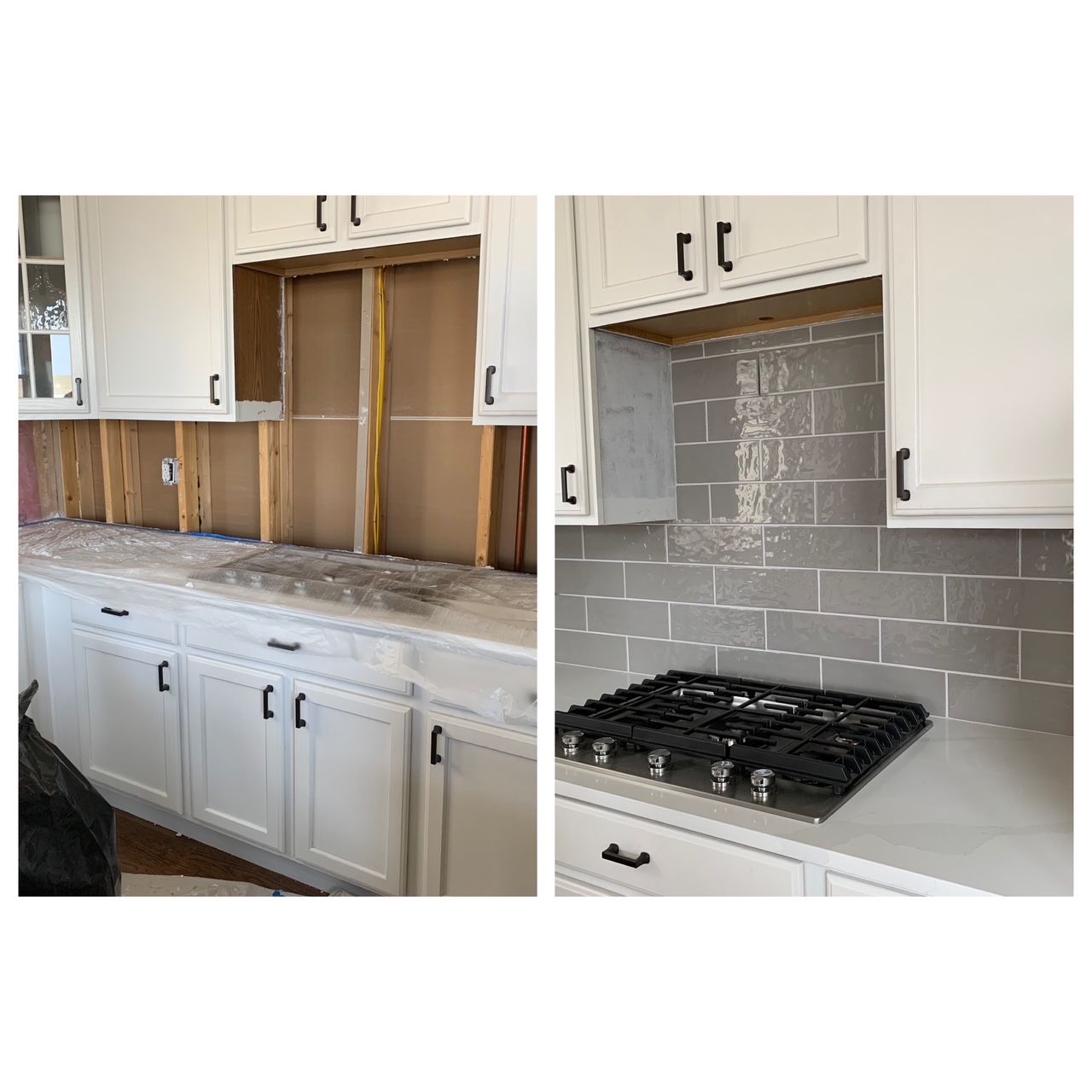 New tile backsplash updated this kitchen