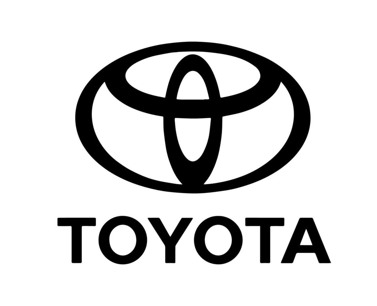 Toyota logo: a stylized oval with three overlapping ellipses and the word "TOYOTA" below.