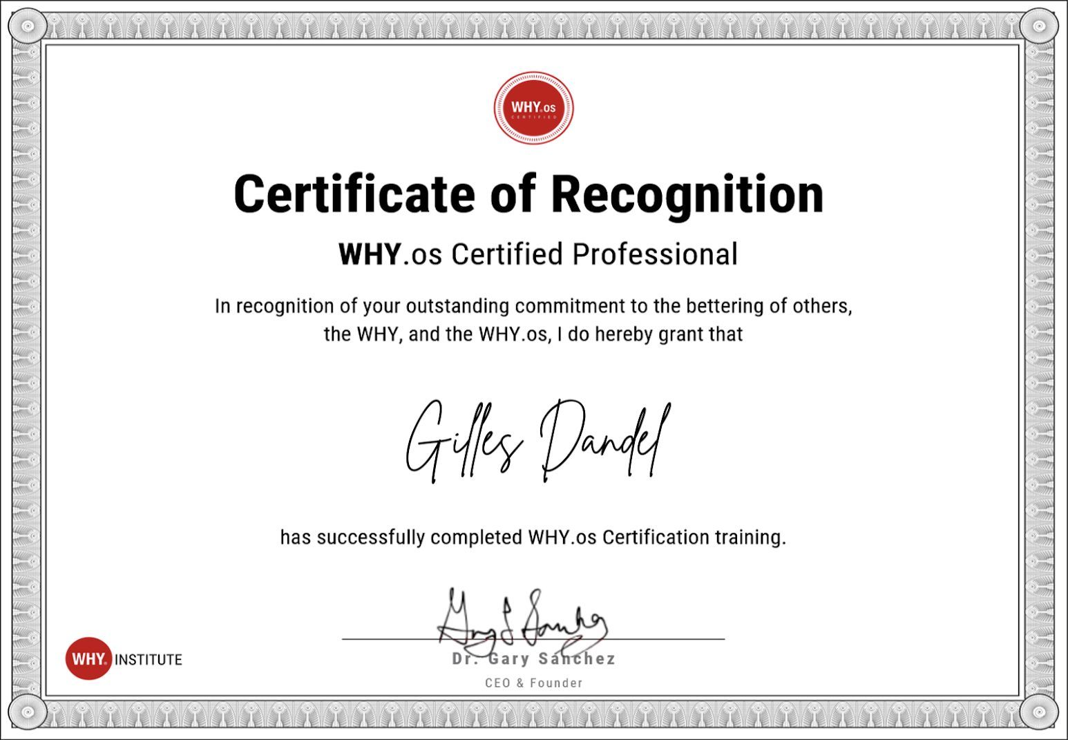 gilles dandel CEO obiweb certifié WHY Coach