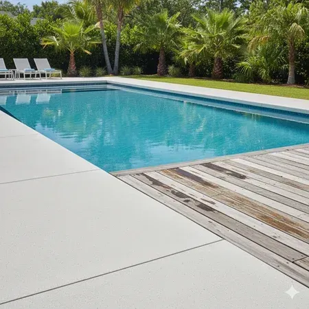 Durable concrete pool deck El Paso