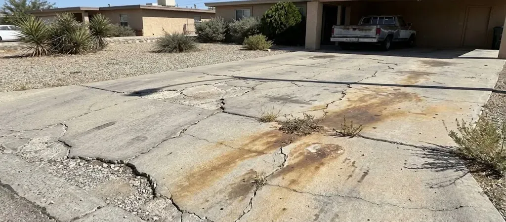 El Paso concrete driveway damage signs
