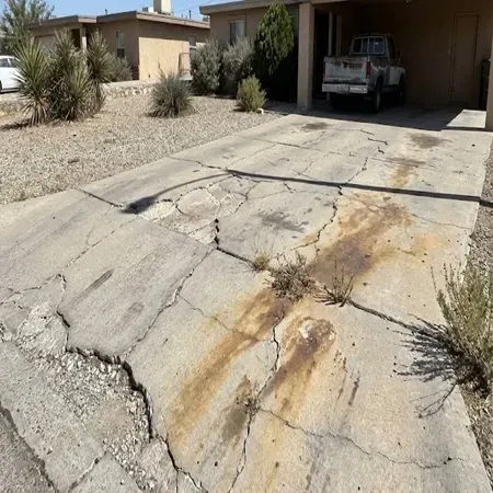 El Paso concrete driveway damage signs
