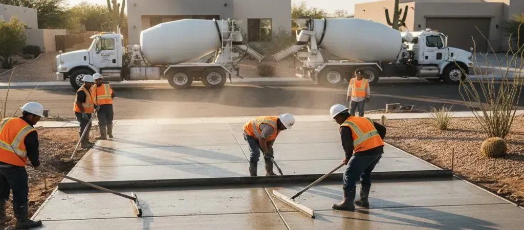 El Paso concrete driveway installation process