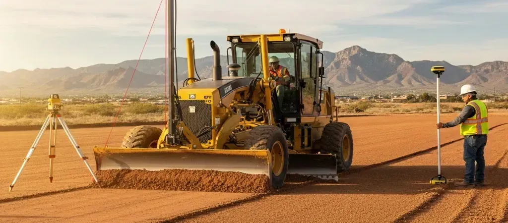 El Paso precision grading laser-leveling site