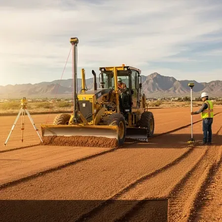 El Paso precision grading laser-leveling site