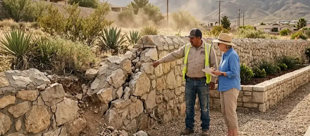 El Paso rock wall repair replacement guide