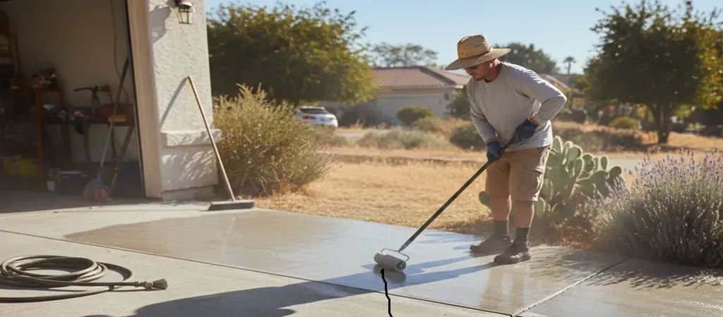 Maintaining concrete driveway in hot climate