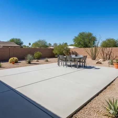Standard concrete patio by El Paso contractors