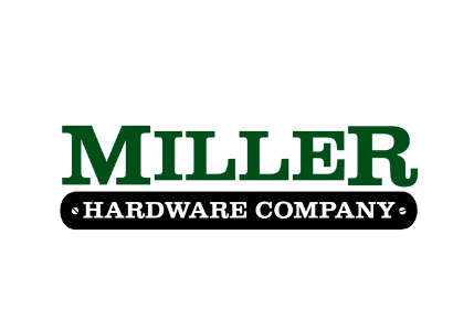 Miller Hardware Company logo in dark green and black on white background.