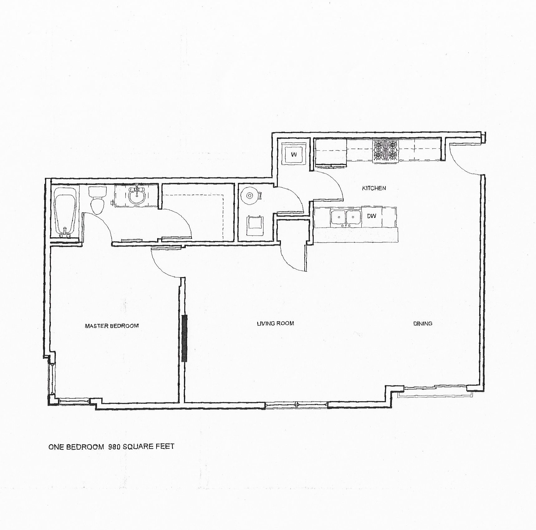 Floor plan: 1 Bedroom