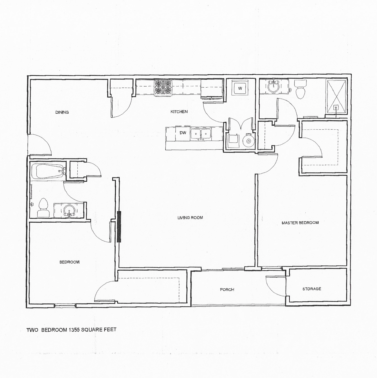 Floor plan: 2 Bedroom