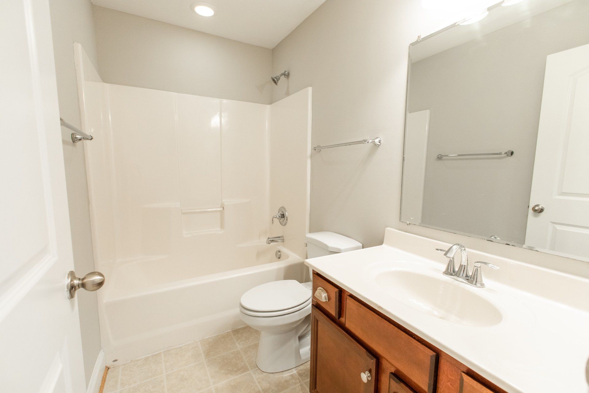 Bathroom with shower and tub