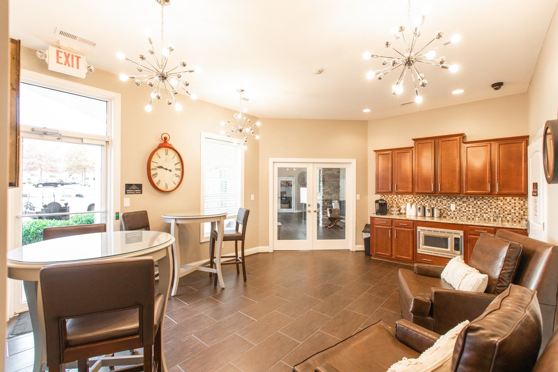 Community lounge and kitchen