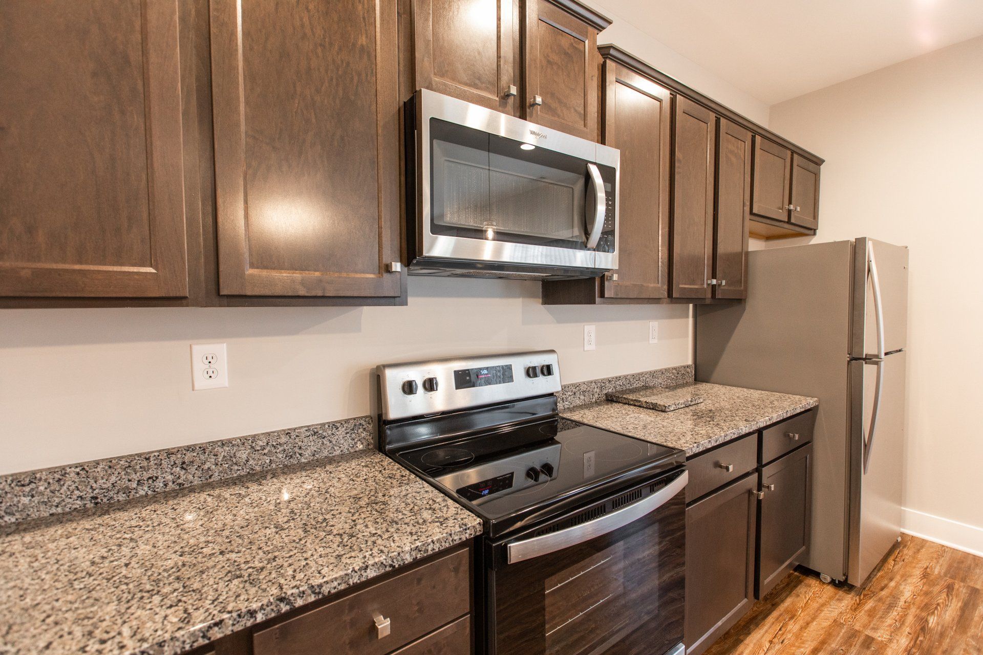Updated kitchen with stainless steel appliances