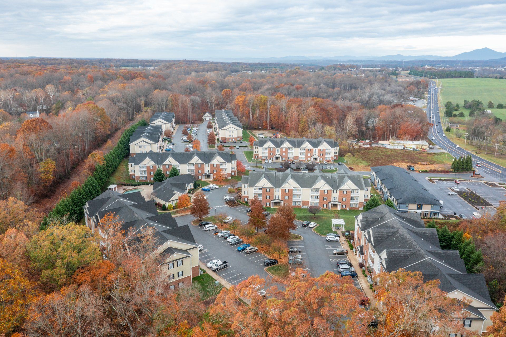 Aerial view of complex
