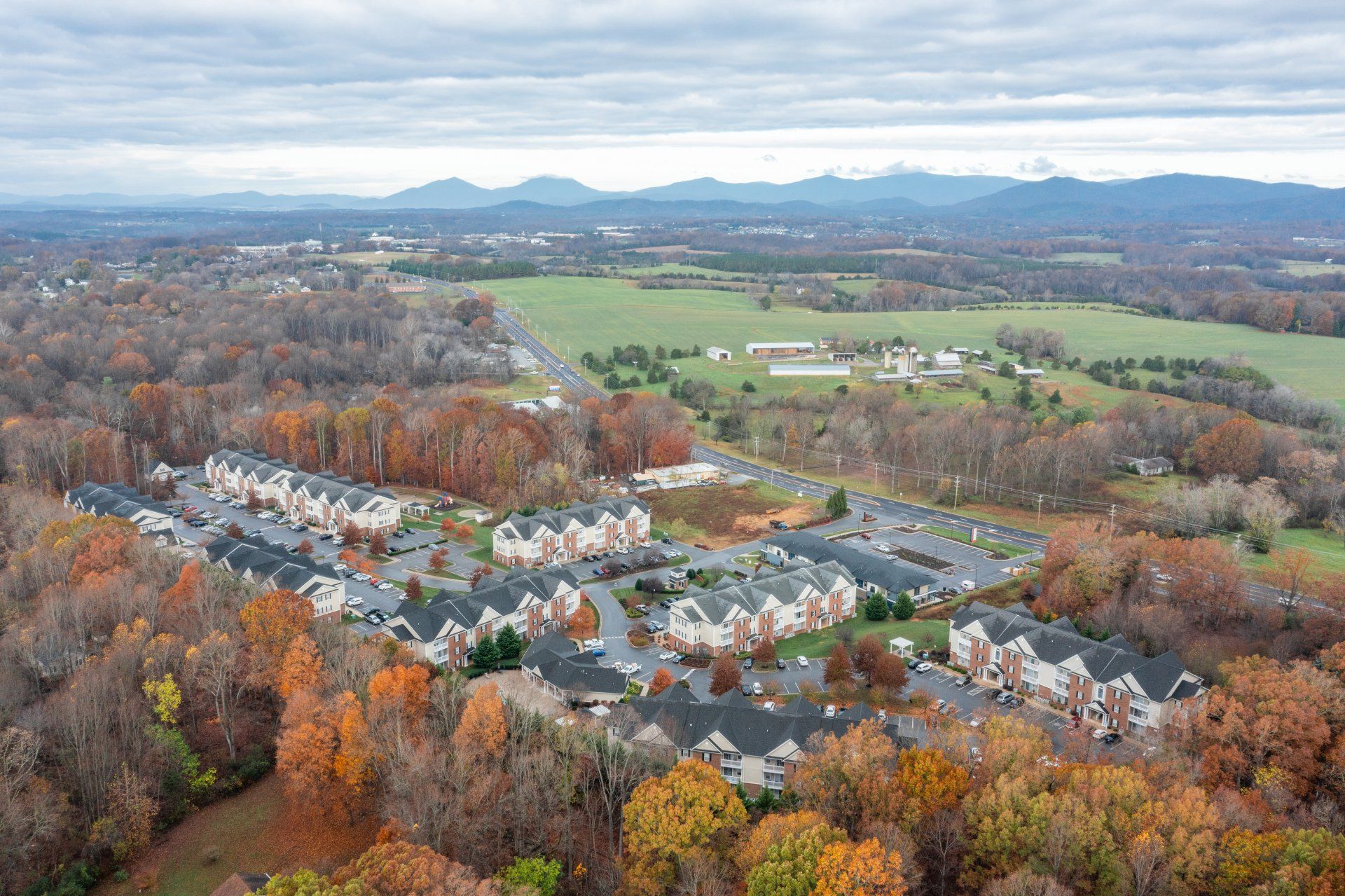 Aerial view of complex