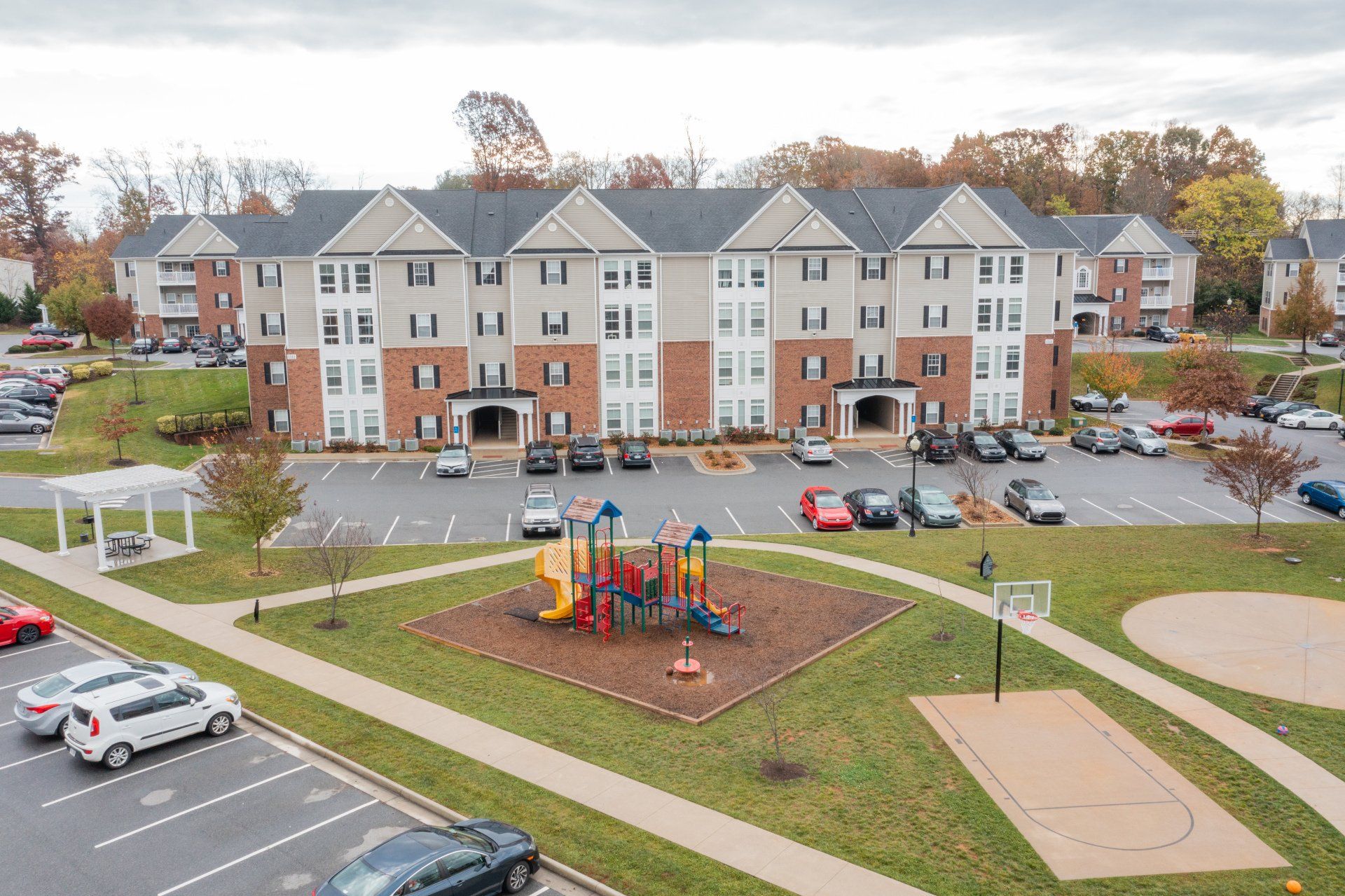 View of complex exterior and playground