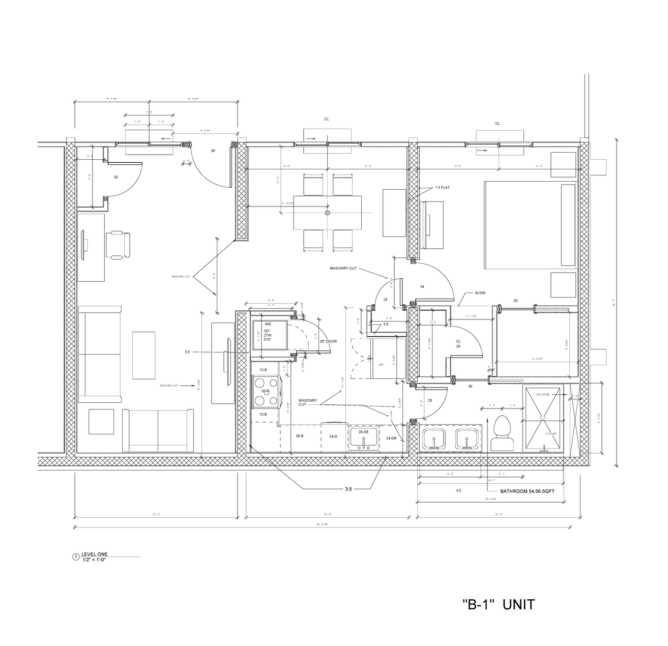 B1 unit floor plan