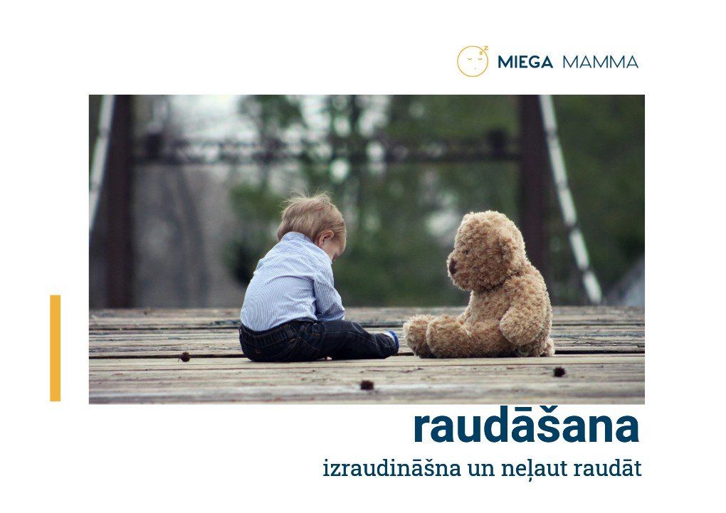 A child and teddy bear sitting on a wooden dock. The text 