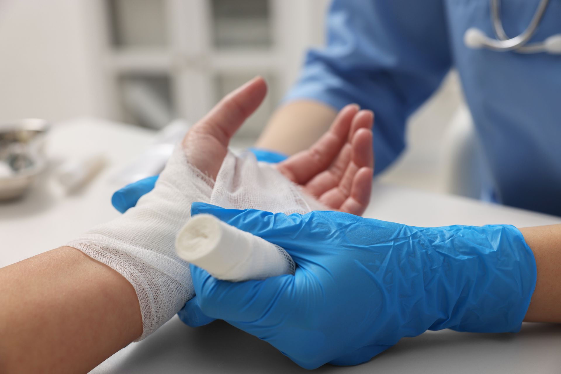 Bandaging a Patient's Hand — Houma, LA — Law Office of Will Schieffler