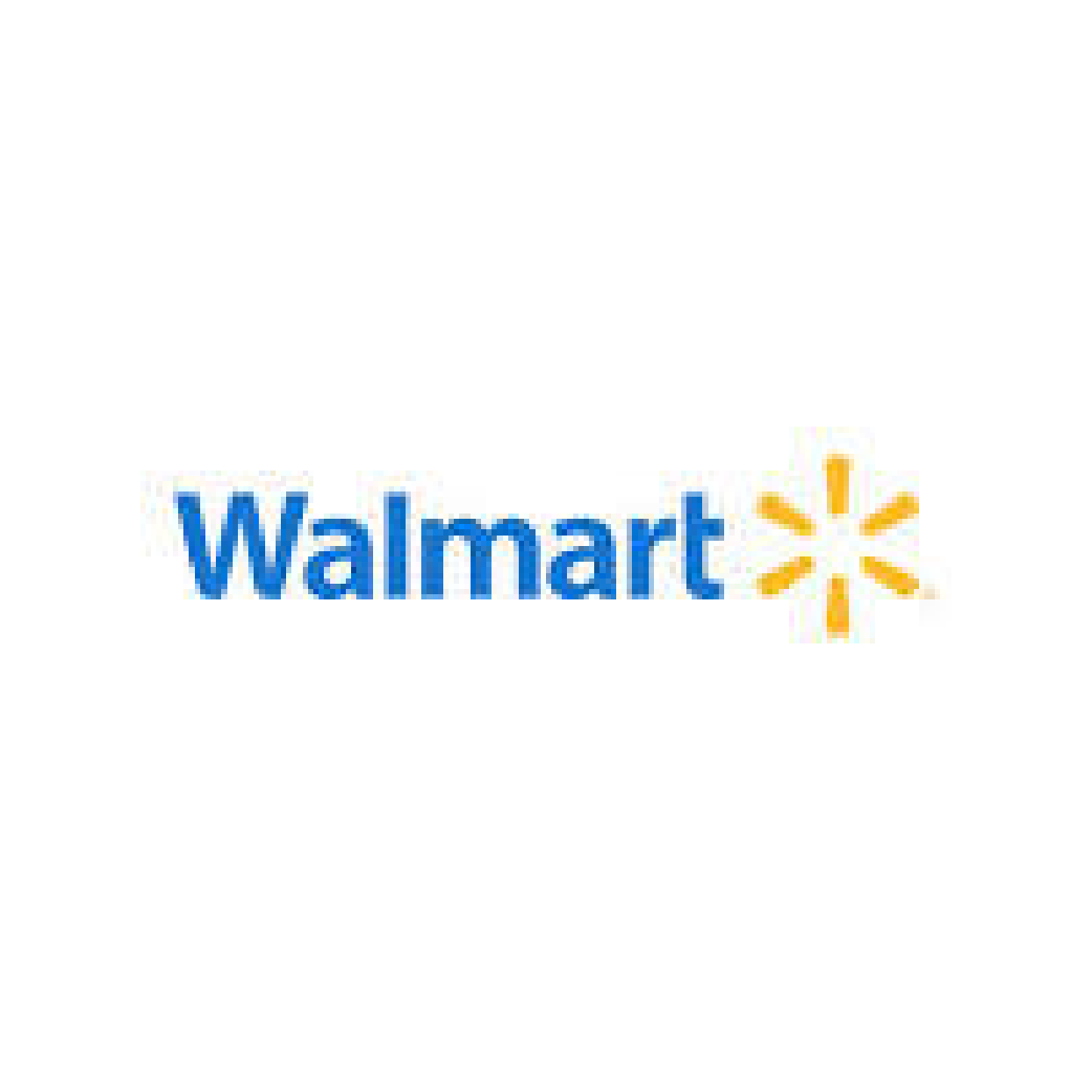 The walmart logo is blue and yellow on a white background.