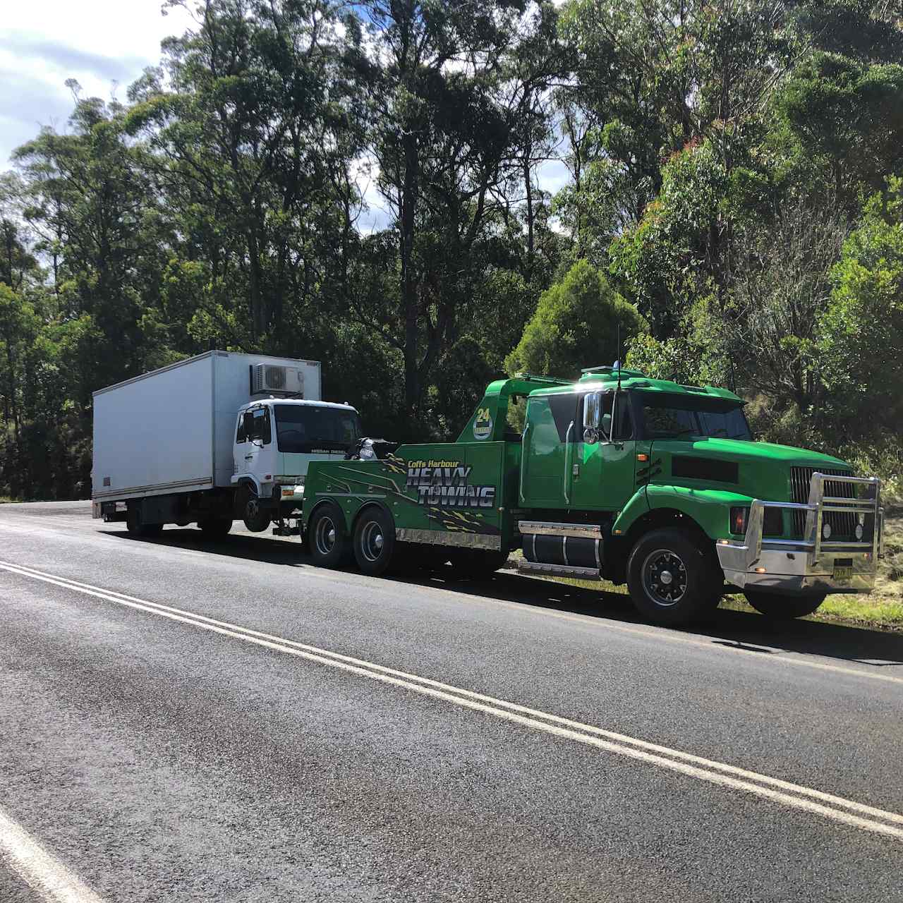 Towing a Delivery Truck — Reliable Towing Services in Coffs Harbour, NSW