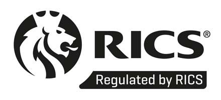 RICS logo with a lion icon and “Regulated by RICS” text on a white background