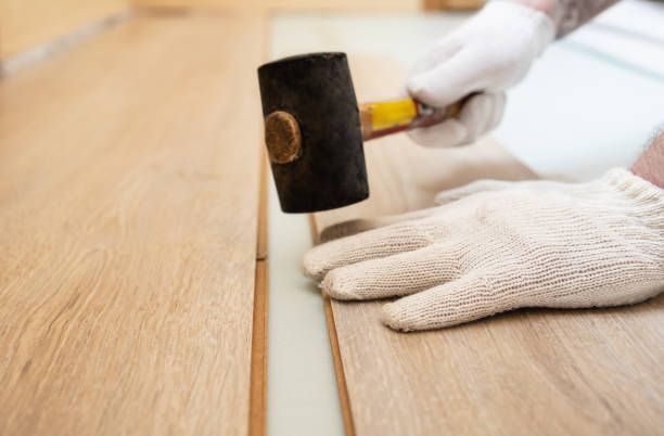 WPC terrace during construction and installation.