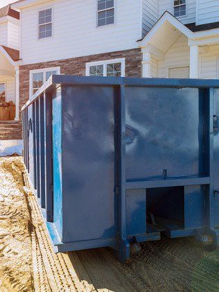 Blue color garbage container