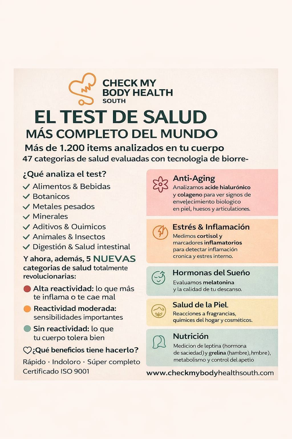 Anuncio del test de salud