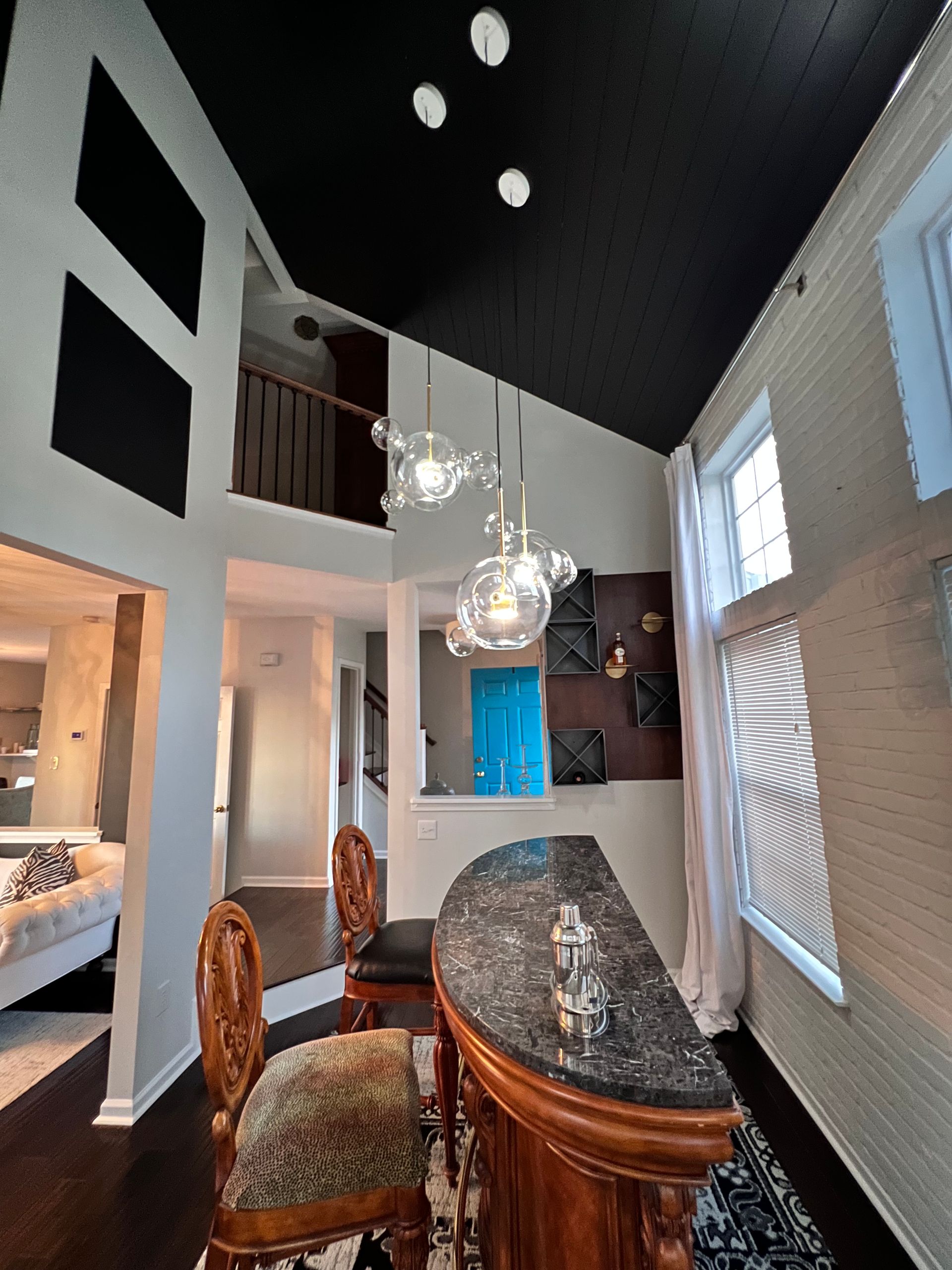 Bright and inviting foyer with beautiful flooring and tasteful architectural details in Westminster, MD.