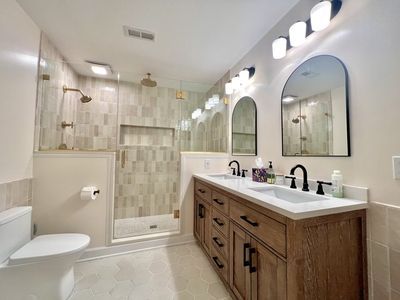 Stunning bathroom remodel with modern fixtures and sleek design In Baltimore County