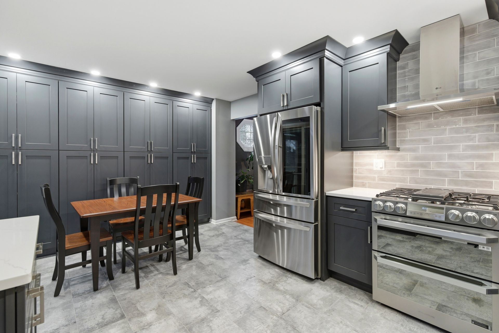 Quality kitchen remodeling work highlighting storage, lighting, and design.