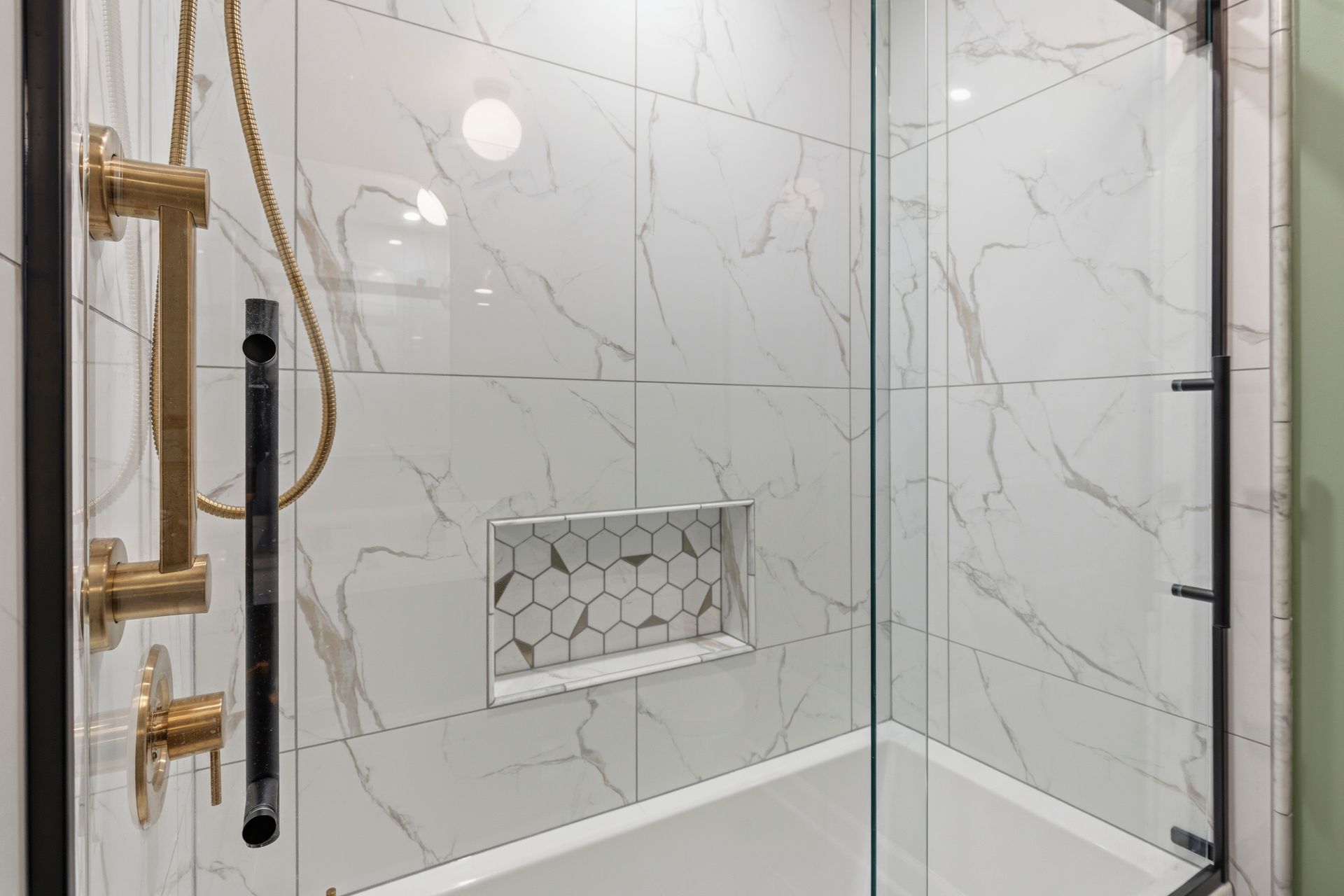 Custom bathroom craftsmanship showcasing flawless execution and attention to detail