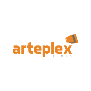 Um logotipo para a arteplex filmes com a imagem de uma câmera