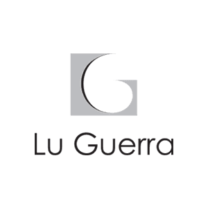 Um logotipo em preto e branco para lu guerra