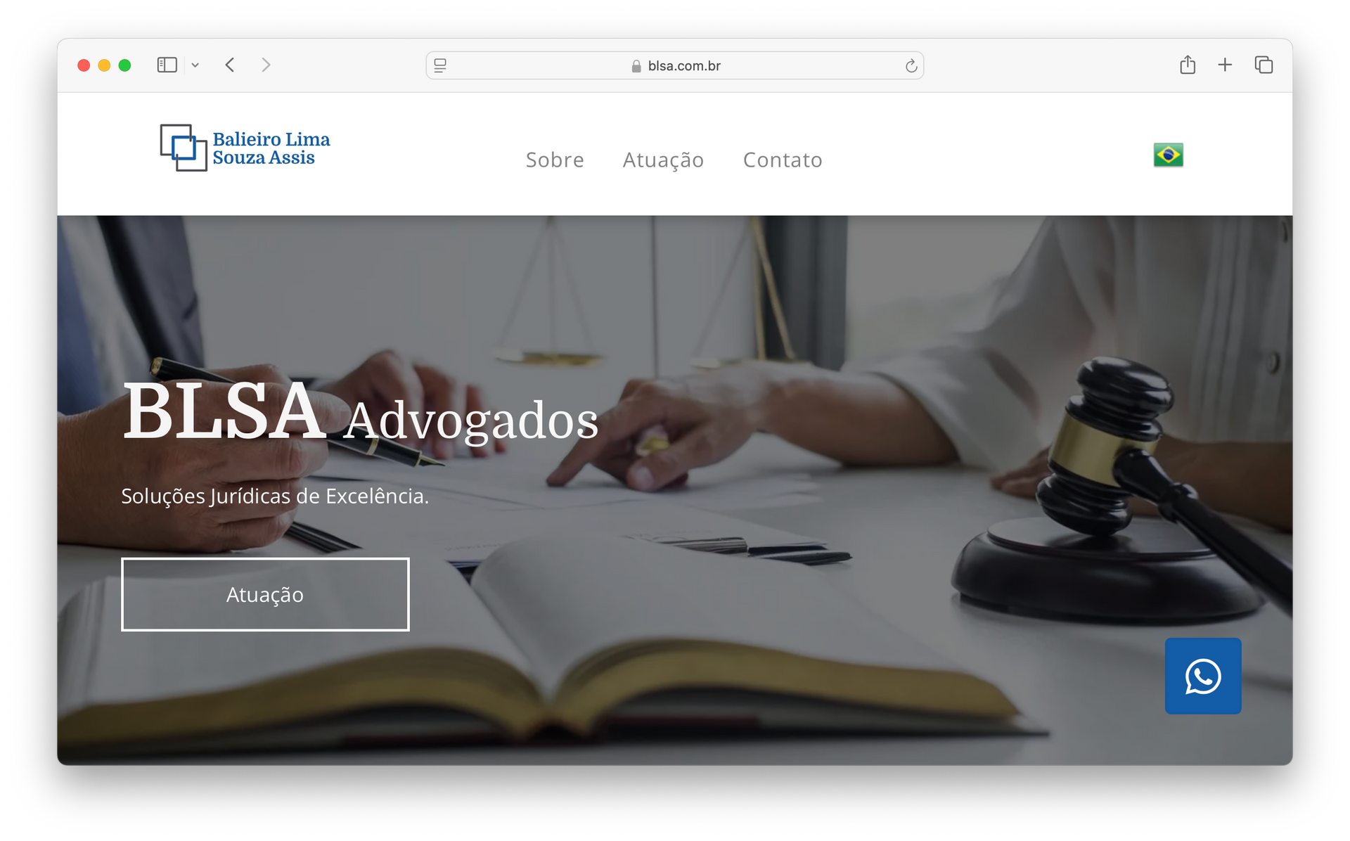 Site institucional do escritório BLSA ADVOGADOS desenvolvido pela 83.digital