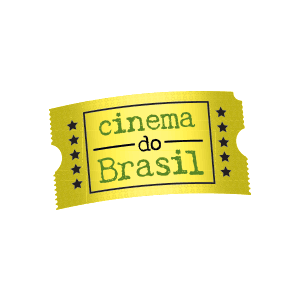 Um bilhete amarelo que diz cinema do brasil