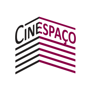 Um logotipo do cinespaço é mostrado em um fundo branco