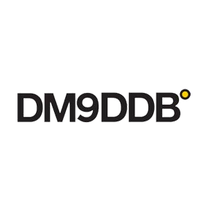 Um logotipo em preto e branco para uma empresa chamada dm9db.