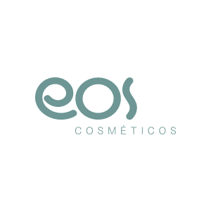 Logotipo da eos cosmetics em fundo branco